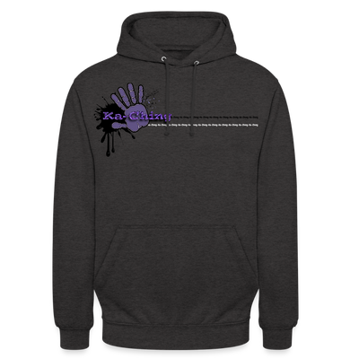 Unisex Hoodie Ching Purple logo - charcoal grey
