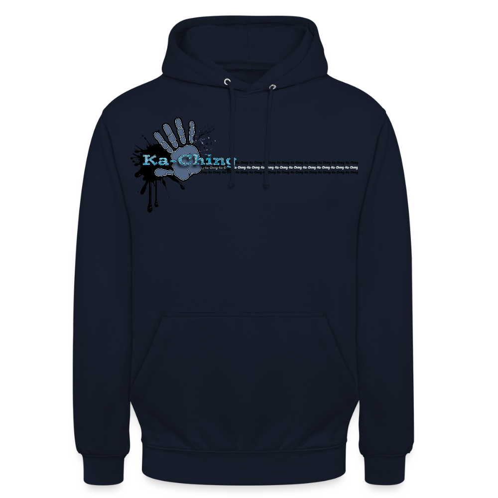 Ka-Ching Unisex Hoodie Ching Blue logo - navy