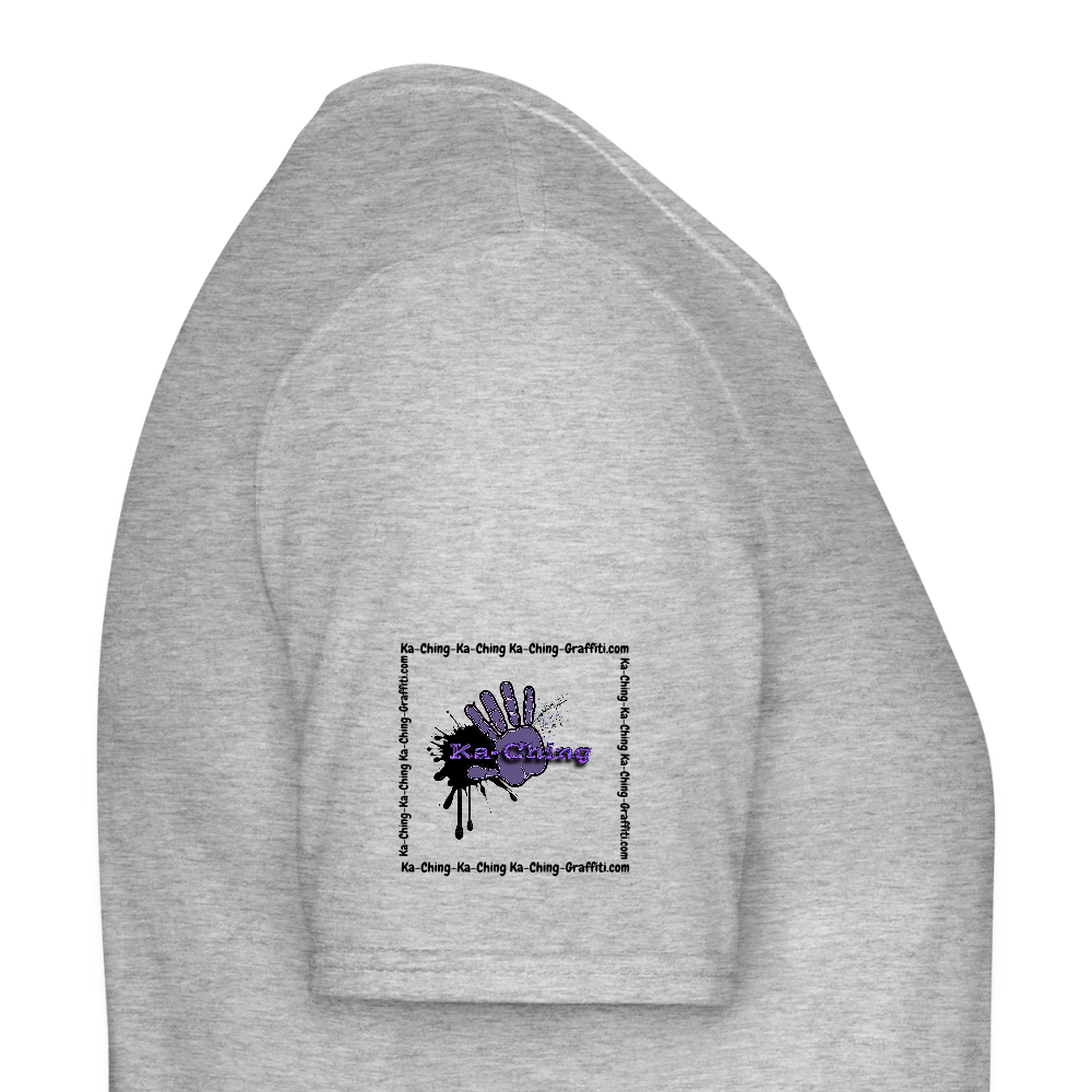 Unisex T-Shirt Ching Purple Logo CHPU-T-06c - heather grey