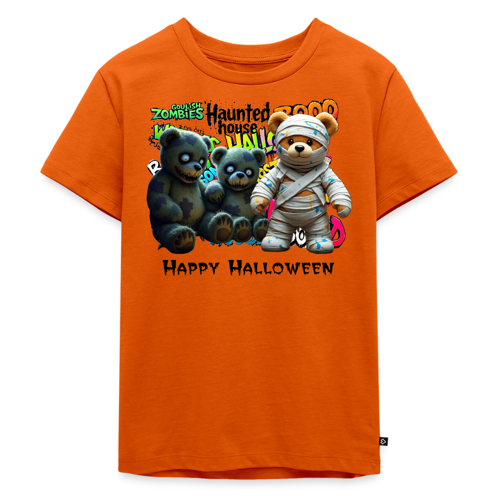 Teddies zombie mummy Halloween Tee - orange 