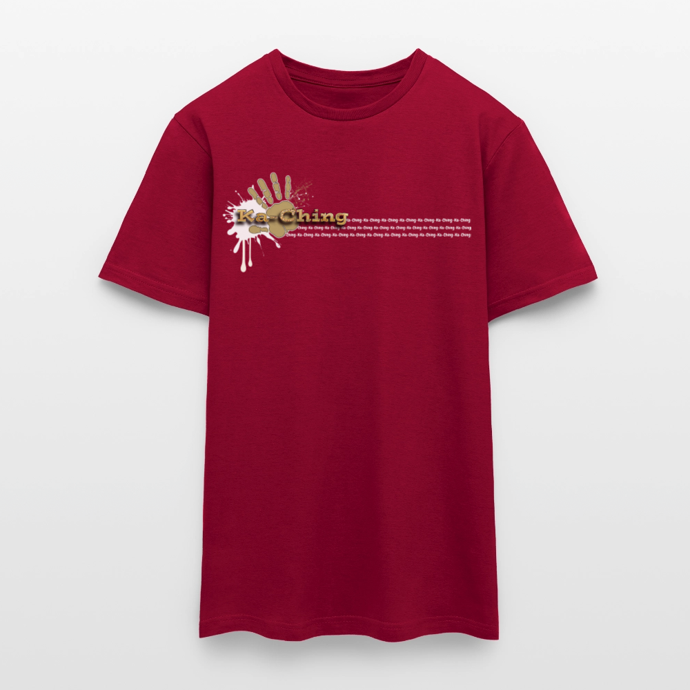 Unisex T-Shirt Ching Gold Logo WH/Dark CHGD-T-02d - brick red
