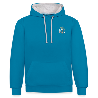 Golden silver Range The Merchant Royal Hoodie limited edition - peacock blue/heather grey