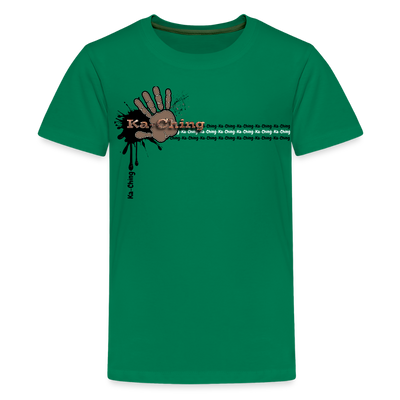 Unisex T-Shirt Ching Bronze Logo - kelly green