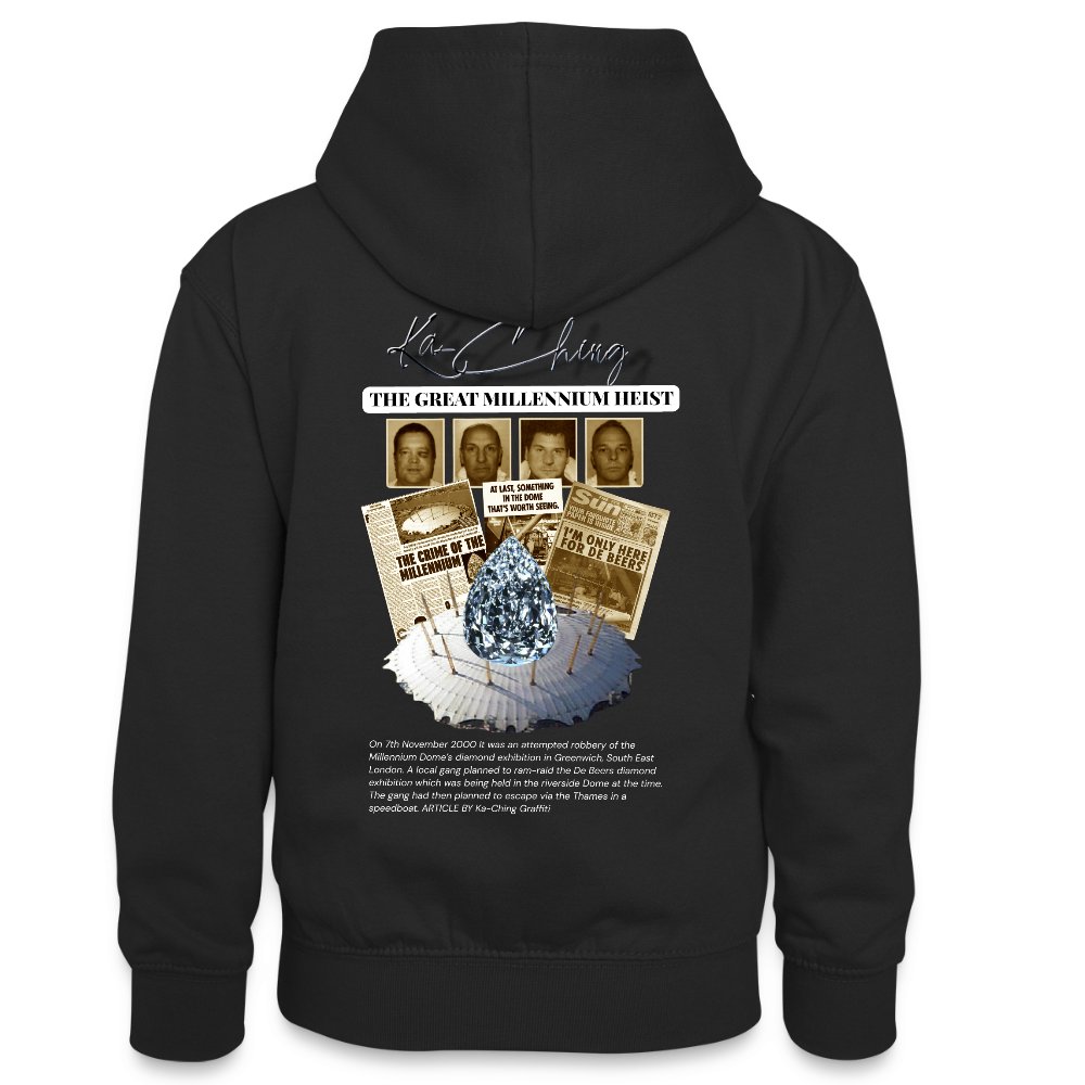 Diamond Range Millenium Heist 2000 Hoodie limited edition - black/heather grey