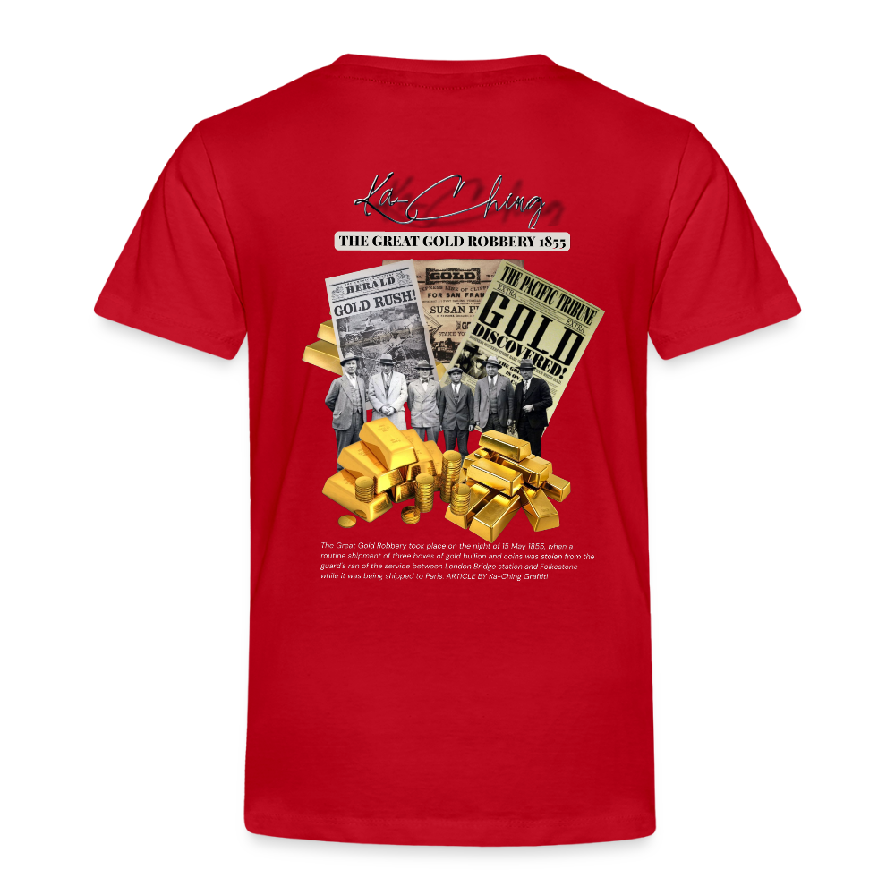 Gold Range The Great Robɓery 1855 Tee limited edition - red