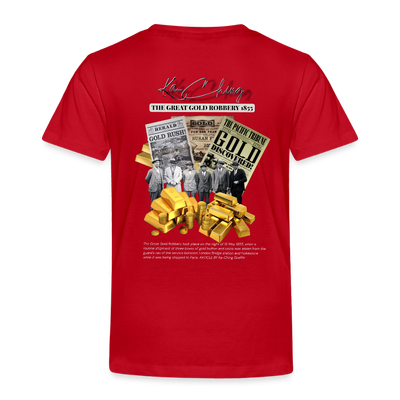 Gold Range The Great Robɓery 1855 Tee limited edition - red