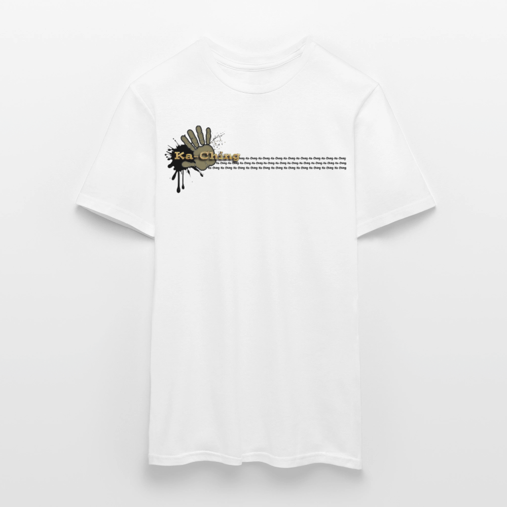 Ka-Ching T-Shirt Ching Gold Logo CHGD-T-02w - white