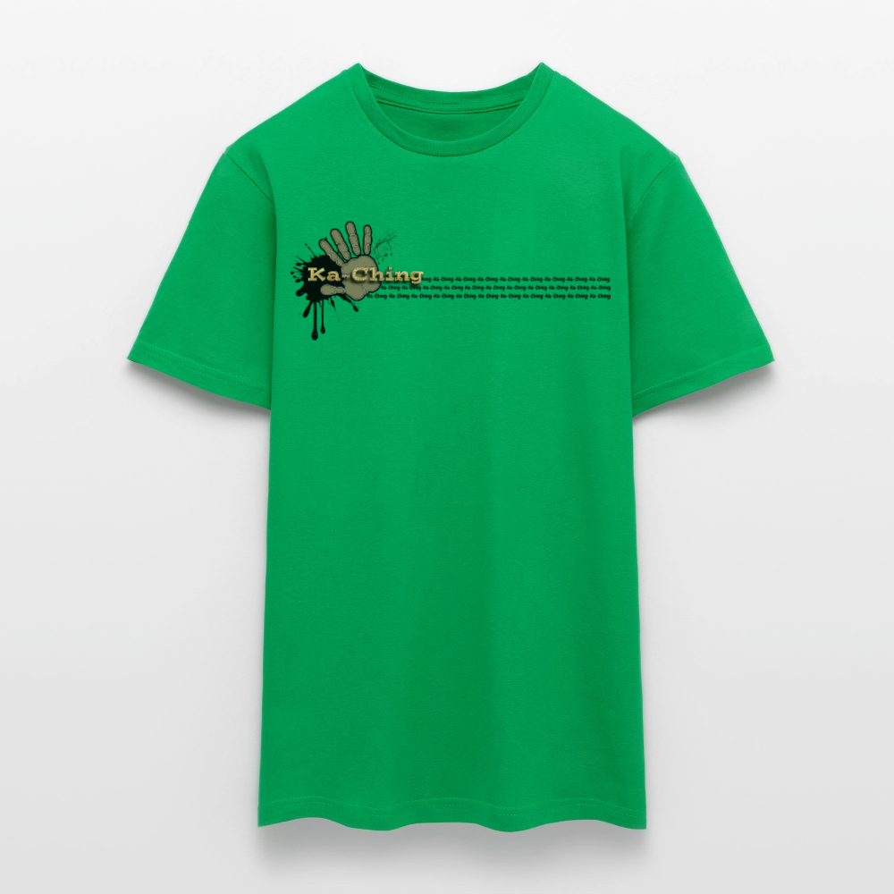 Ka-Ching T-Shirt Ching Gold Logo CHGD-T-02w - kelly green