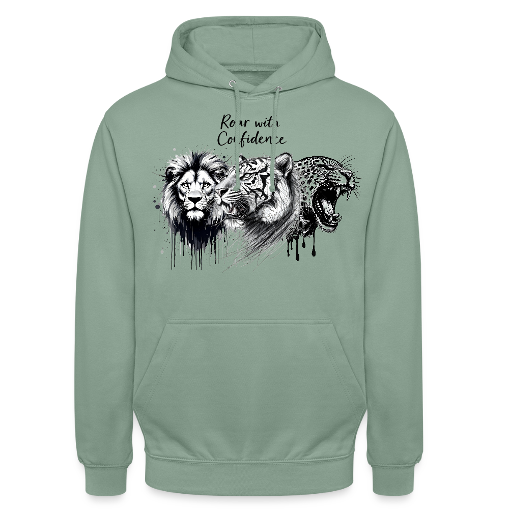 Ka-Ching Raw with confidence Unisex Hoodie - steel green