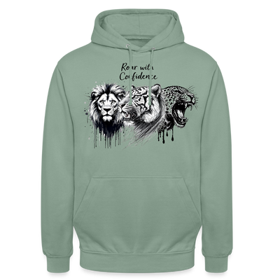 Ka-Ching Raw with confidence Unisex Hoodie - steel green