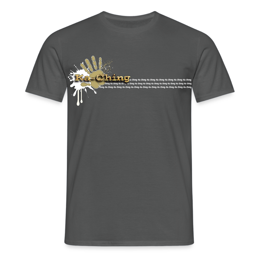 Unisex T-Shirt Ching Gold Logo WH/Dark CHGD-T-02d - charcoal grey