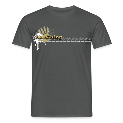 Unisex T-Shirt Ching Gold Logo WH/Dark CHGD-T-02d - charcoal grey
