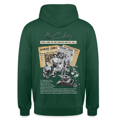 Diamond Range Unisex Hoodie limited editions design 2 - bottle green