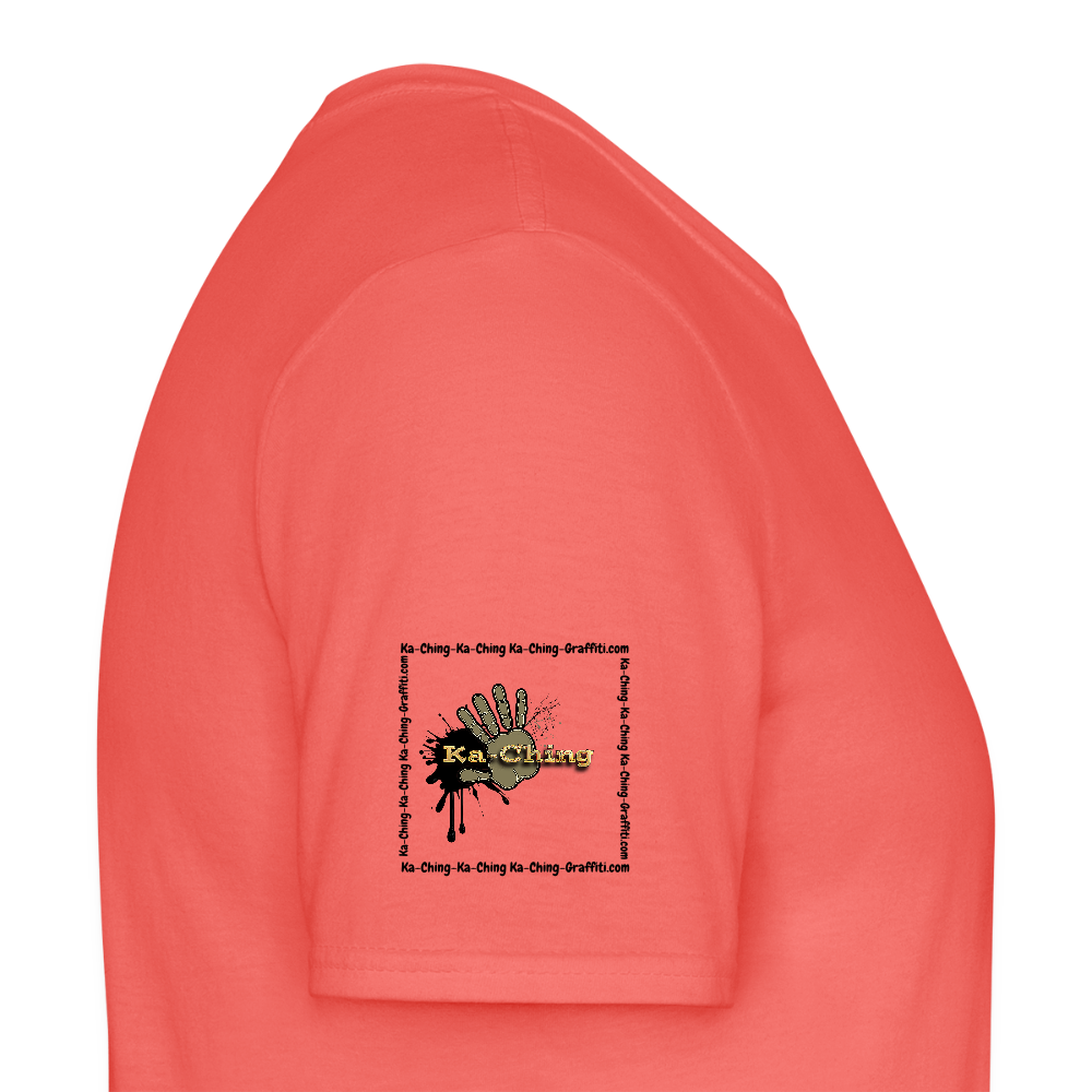 Unisex T-Shirt Ching Gold Logo CHGD-T-02c - coral