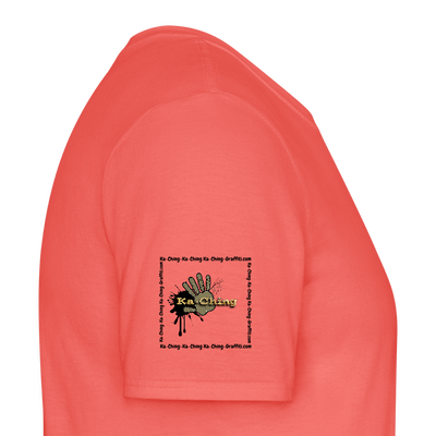 Unisex T-Shirt Ching Gold Logo CHGD-T-02c - coral