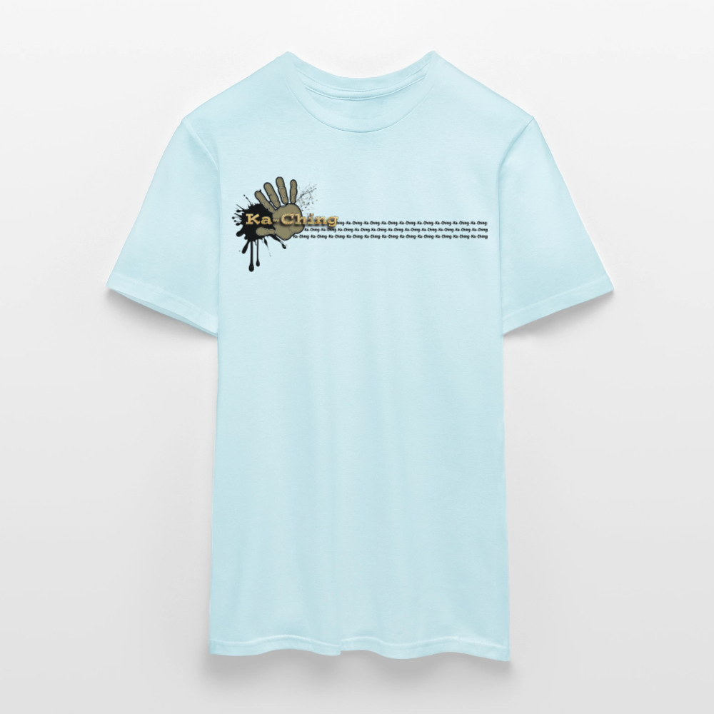 Ka-Ching T-Shirt Ching Gold Logo CHGD-T-02w - sky