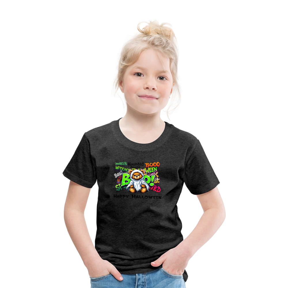 Teddie Ghost boo Tee - charcoal grey