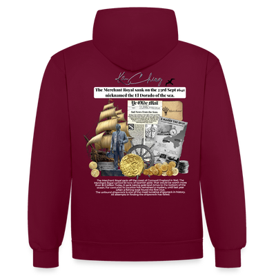 Golden silver Range The Merchant Royal Hoodie limited edition - burgundy/charcoal