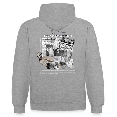 Silver Range Barclays bank Robɓery 1970 Hoodie limited edition - heather grey/navy
