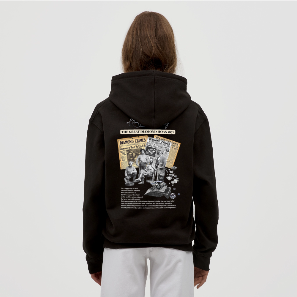 Diamond Range Unisex Hoodie limited editions design 2 - black