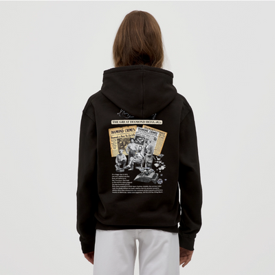 Diamond Range Unisex Hoodie limited editions design 2 - black