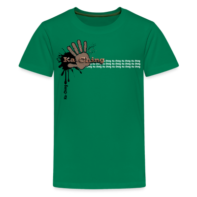 Unisex T-Shirt Ching Bronze Logo - kelly green