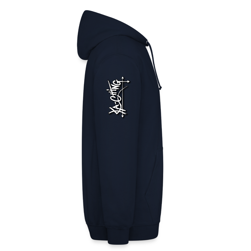 Ka-Ching Unisex Hoodie Ching Purple logo - navy