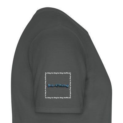 Unisex T-Shirt Ching Blue Logo WH/Dark CHBL-T-05d - charcoal grey
