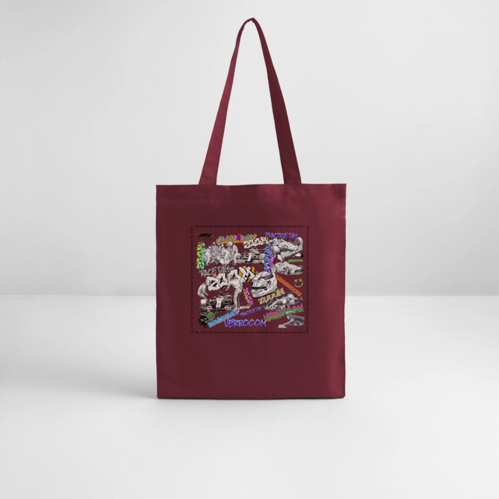 Graffiti F1Tote Bag - burgundy