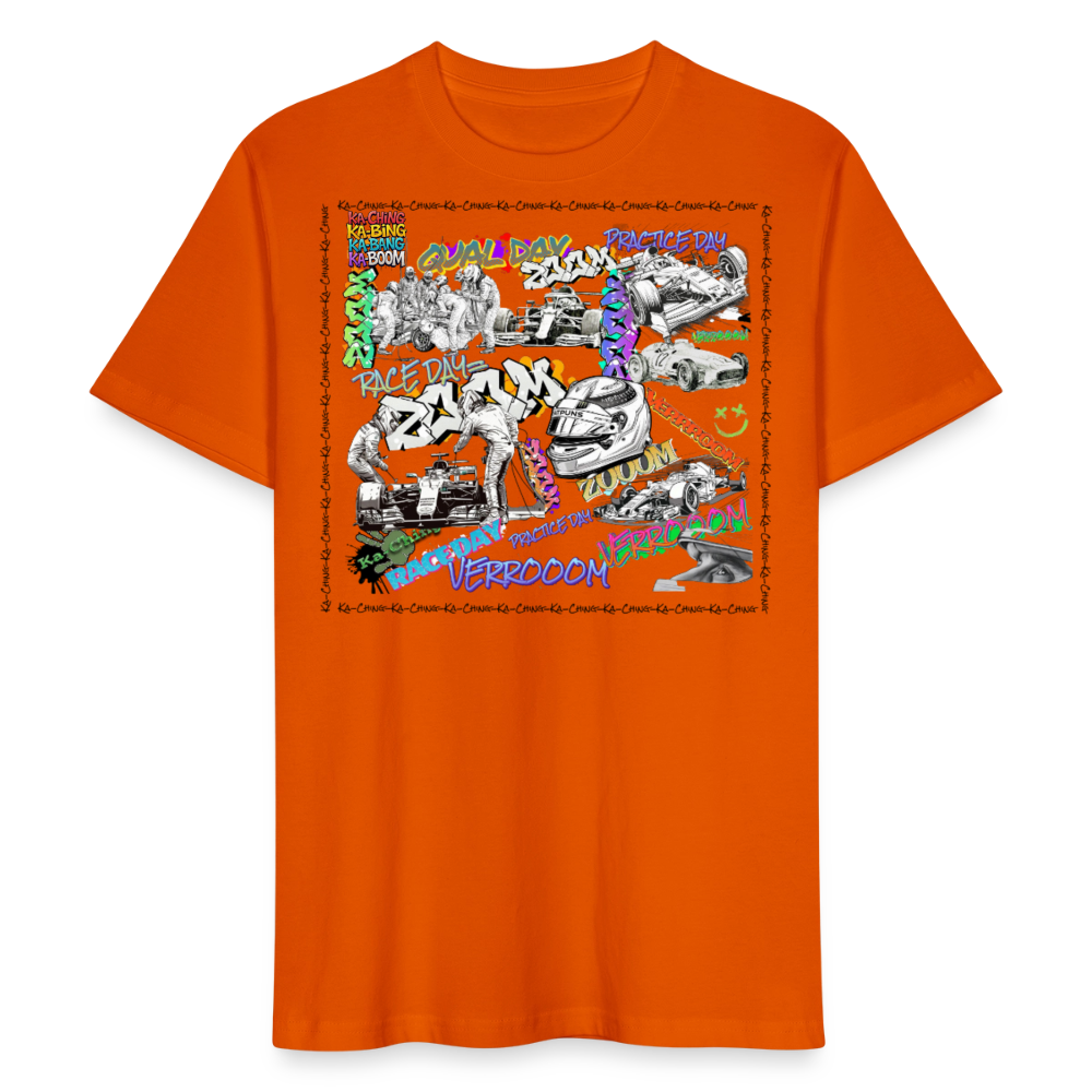 Ka-Ching Motorsports Graffiti T-Shirt - bright orange