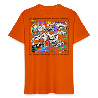 Ka-Ching Motorsports Graffiti T-Shirt - bright orange