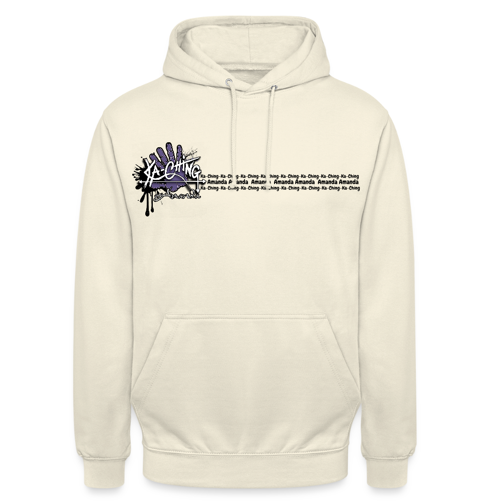 Ka-Ching Unisex Hoodie Ching Purple logo - vanilla