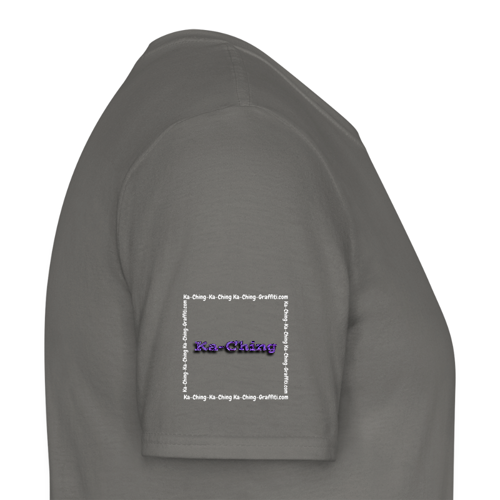 Unisex T-Shirt Ching Purple Logo WH/Dark CHPU-T-06d - graphite grey