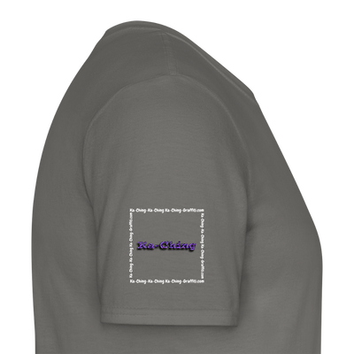 Unisex T-Shirt Ching Purple Logo WH/Dark CHPU-T-06d - graphite grey