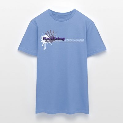 Unisex T-Shirt Ching Purple Logo WH/Dark CHPU-T-06d - carolina blue