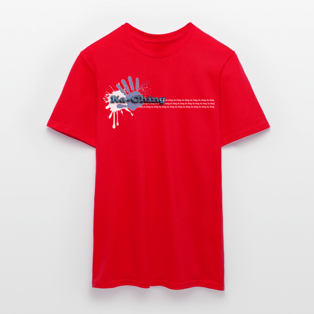 Unisex T-Shirt Ching Blue Logo WH/Dark CHBL-T-05d - red