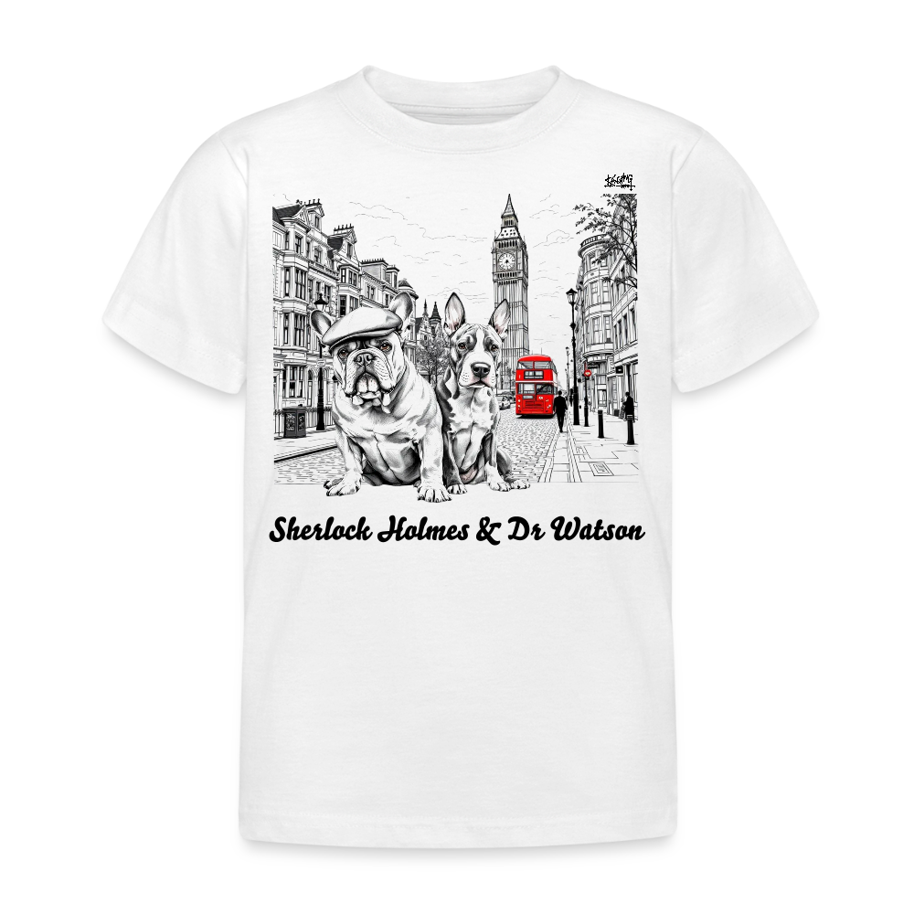 Sherlock & Watson Kids' T-Shirt - white