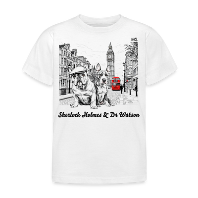 Sherlock & Watson Kids' T-Shirt - white