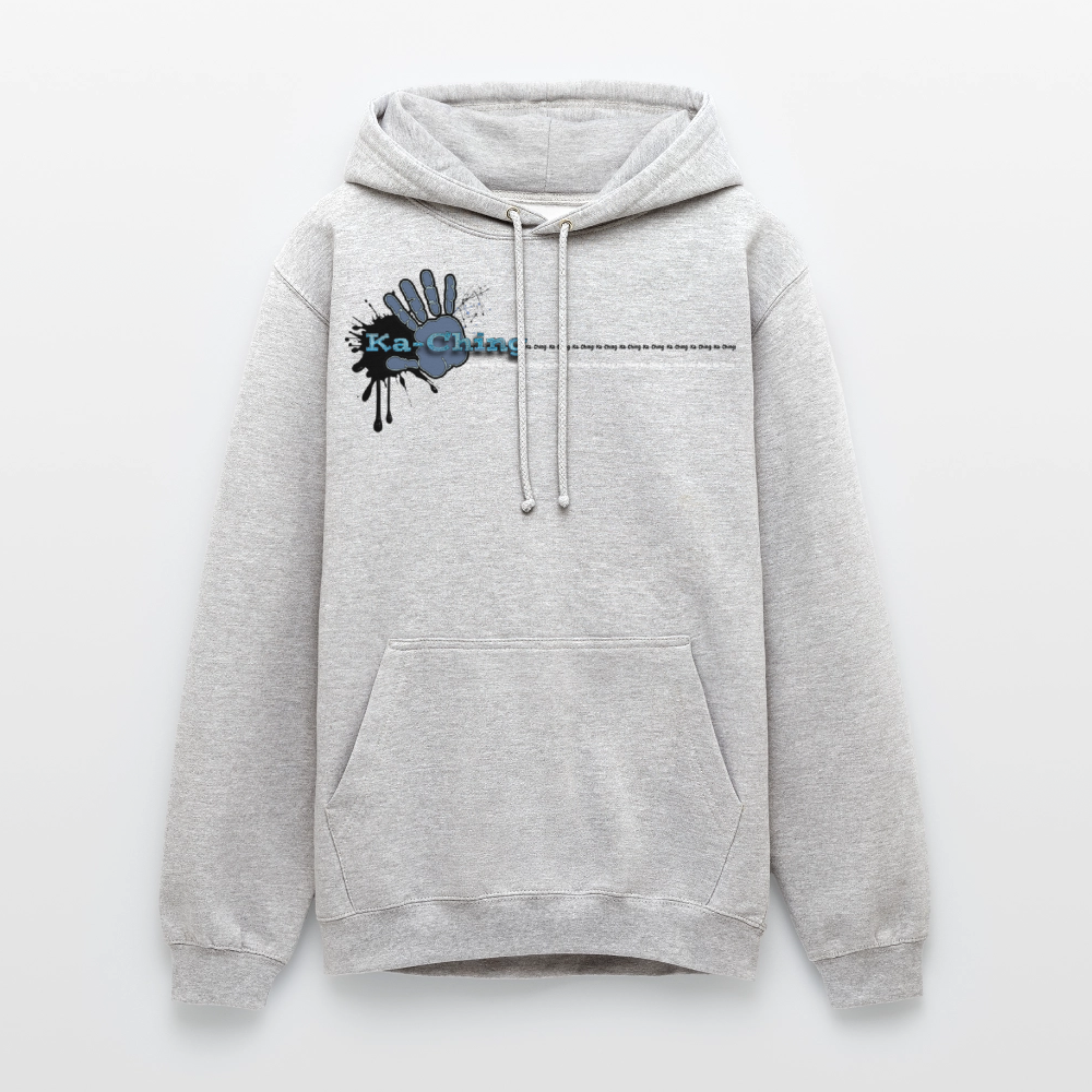 Unisex Hoodie Ching Blue logo - light heather grey