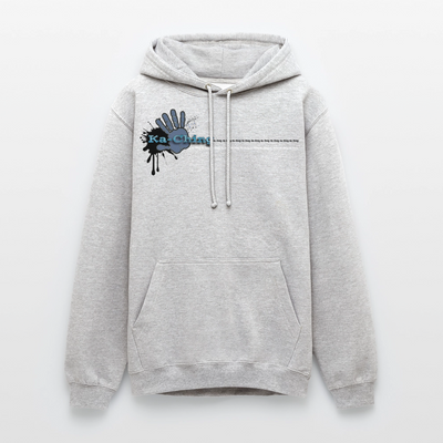 Unisex Hoodie Ching Blue logo - light heather grey