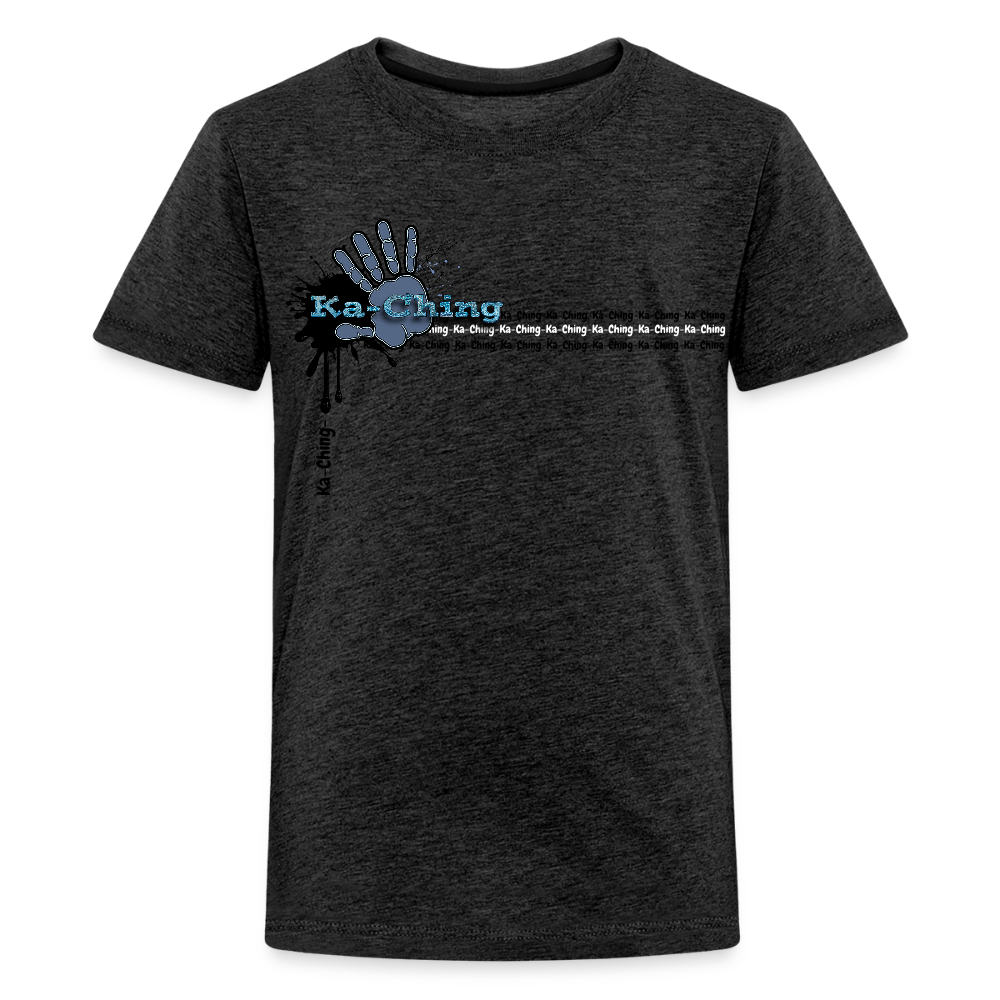 Unisex T-Shirt Ching Blue Logo - charcoal grey