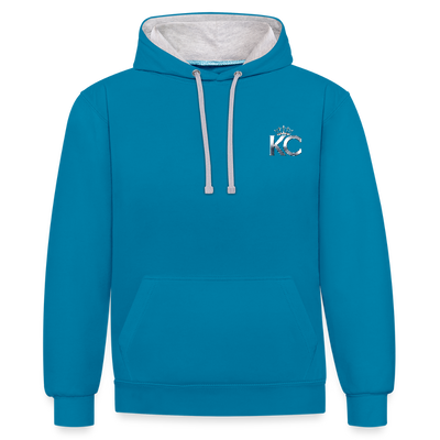 Silver Range Barclays bank Robɓery 1970 Hoodie limited edition - peacock blue/heather grey