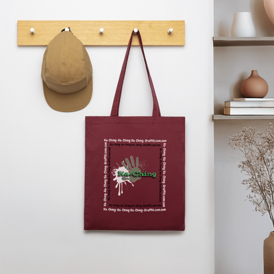 Ching Tote Bag Green Logo - burgundy