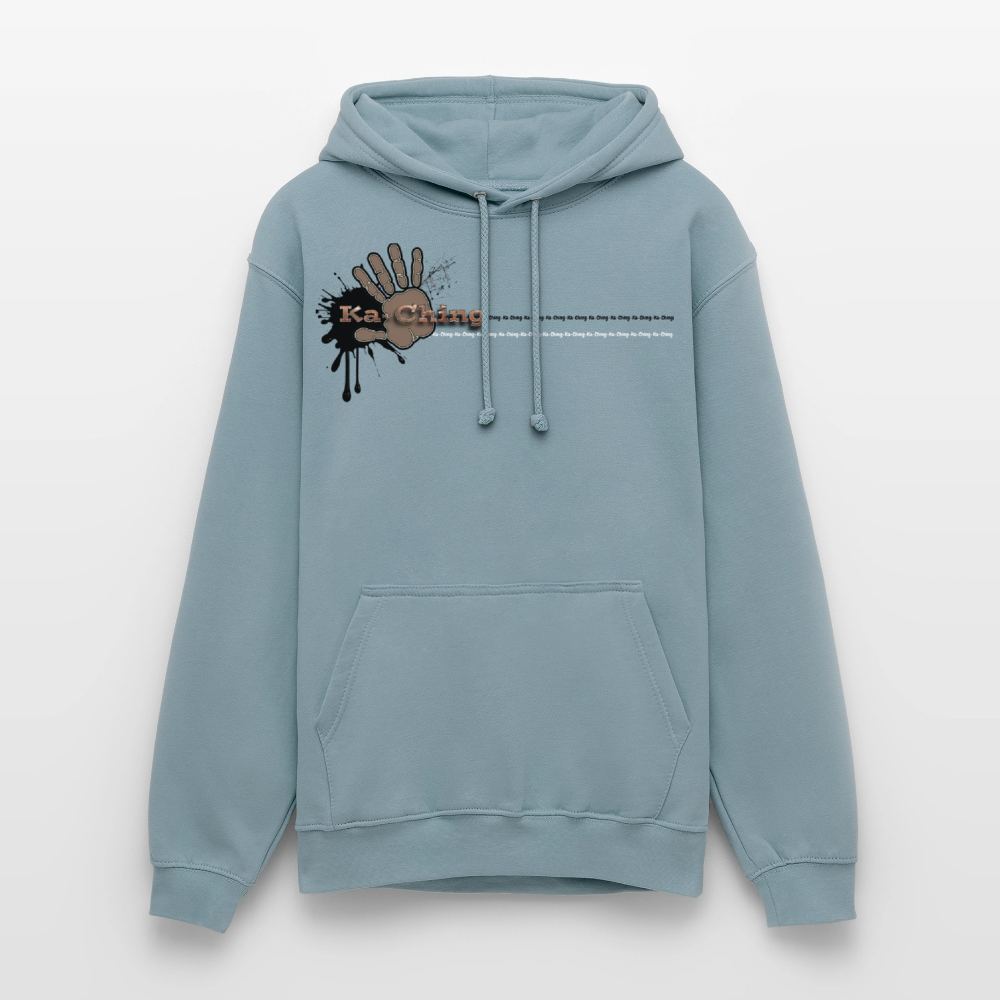 Unisex Hoodie Ching Bronze logo - stonewash blue