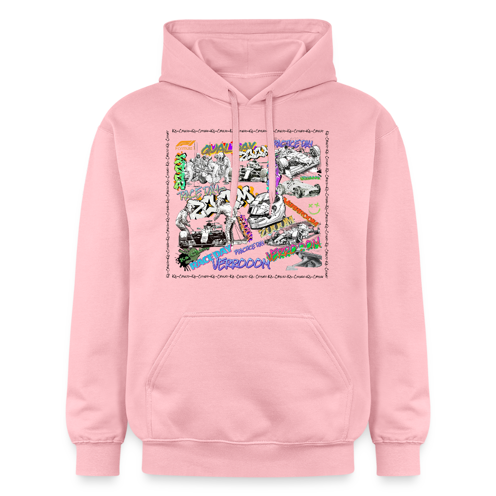 Unisex F1 Graffiti Hoodie - light pink