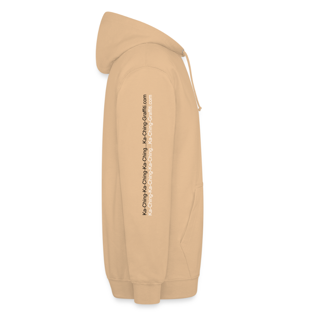 Ka-Ching Unisex Hoodie Ching Bronze logo - peach