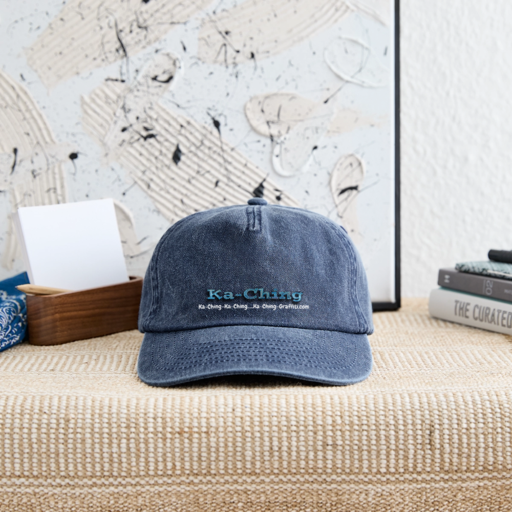 Ka-Ching Cap blue Logo - vintage denim