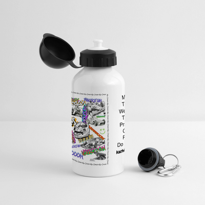 Graffiti  Race Water bottle with attachments - white