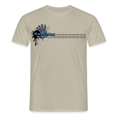 Unisex T-Shirt Ching Blue Logo CHBL-T-05w - sand beige