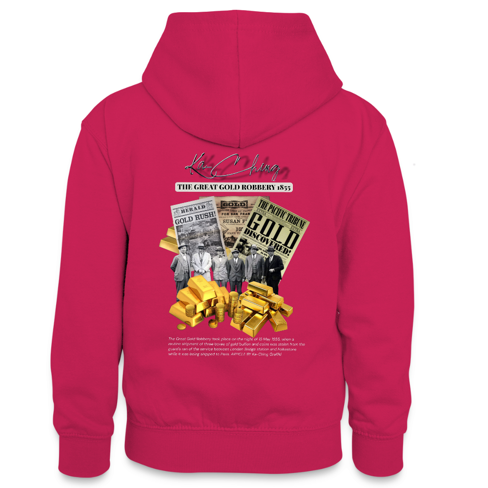 Gold Range The Great Robɓery 1855 Hoodie limited edition - pink/navy
